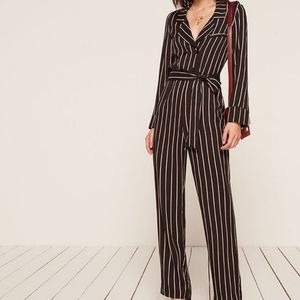 Reformation Black and White Jumpsuit Sustainable